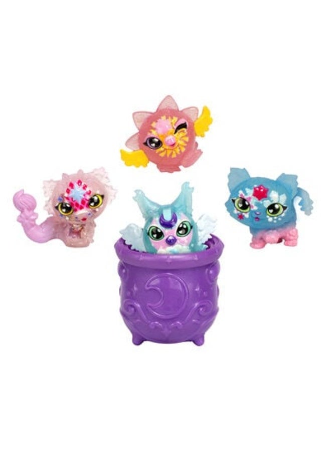 Magic Mixies مجموعة ميني ماجيك ميكسيز 4 عبوات سلسلة شيمر فيرس حزمة سحرية متنوعة - Image 3