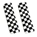 Gwwens 2PCS Black and White Checkered Fuzzy Soft Auto Rubber Seat Belt Cover Seatbelt Shoulder Pad for A More Comfortable Driving Suitable for Car Interior Accessorie - Image 2