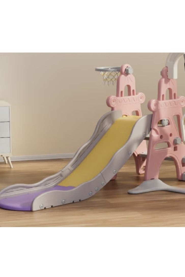 فول جوي زحليقة أطفال مع طوق كرة سلة للاستخدام الداخلي والخارجي، للأعمار من 1 إلى 8 سنوات، للاستخدام الداخلي والخارجي - Image 1