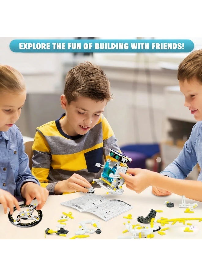 13-in-1 STEM Solar Robot Educational Building Kit for Kids, DIY Science Toy with Land & Water Modes - Image 5