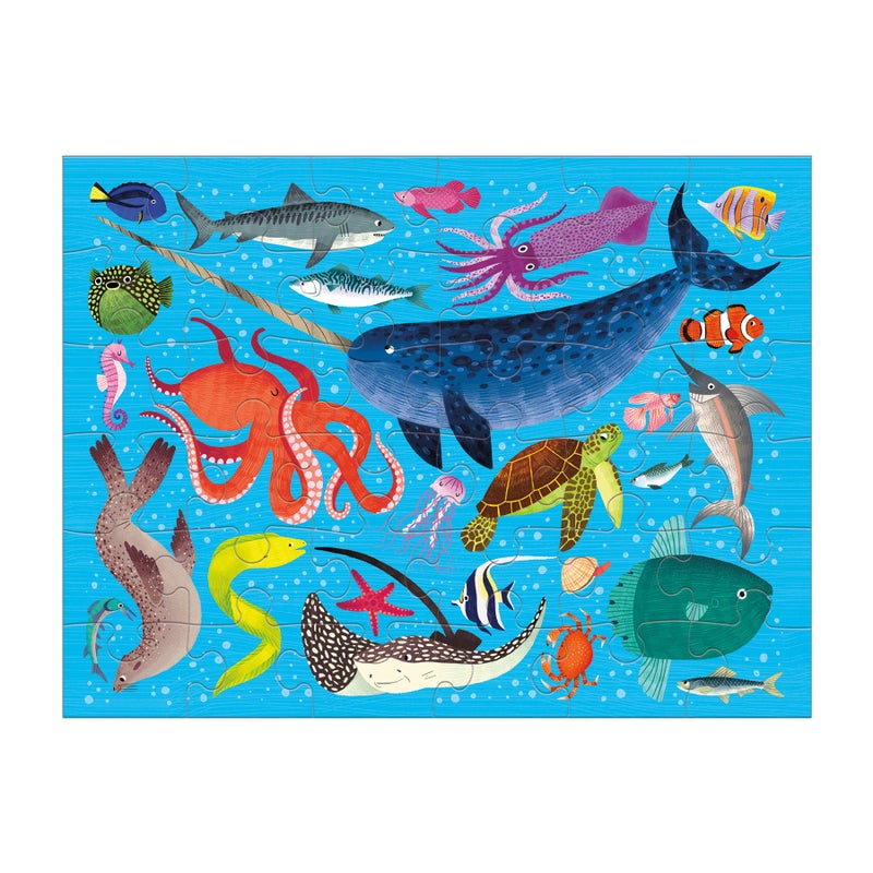 Mudpuppy Ocean Life â€“ 36 Piece Puzzle to Go Featuring Colorful Sea Creatures Perfect Travel Activity for Children Ages 3 and Up - Image 2