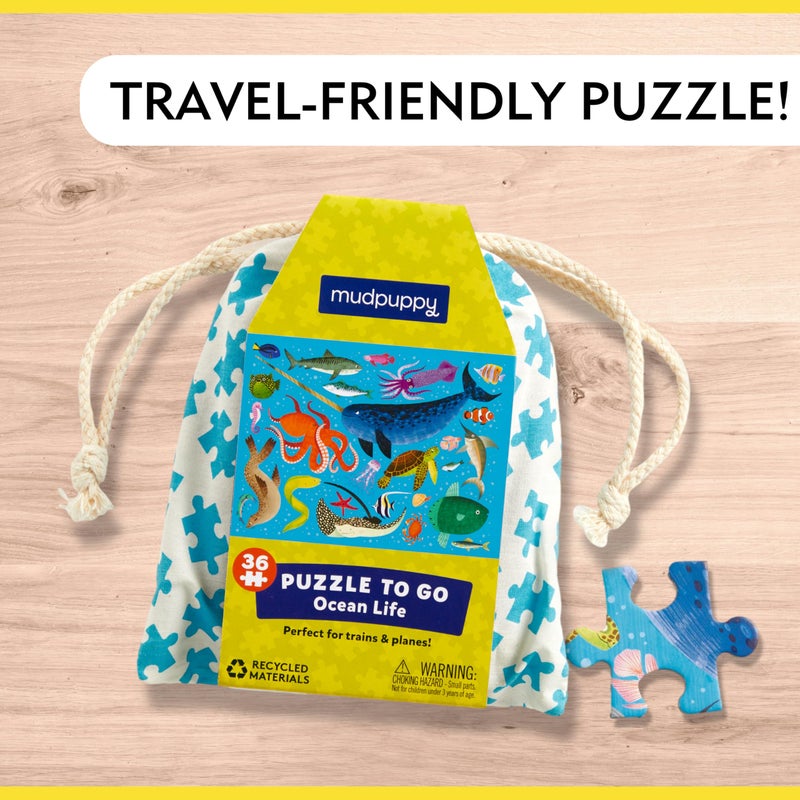 Mudpuppy Ocean Life â€“ 36 Piece Puzzle to Go Featuring Colorful Sea Creatures Perfect Travel Activity for Children Ages 3 and Up - Image 5
