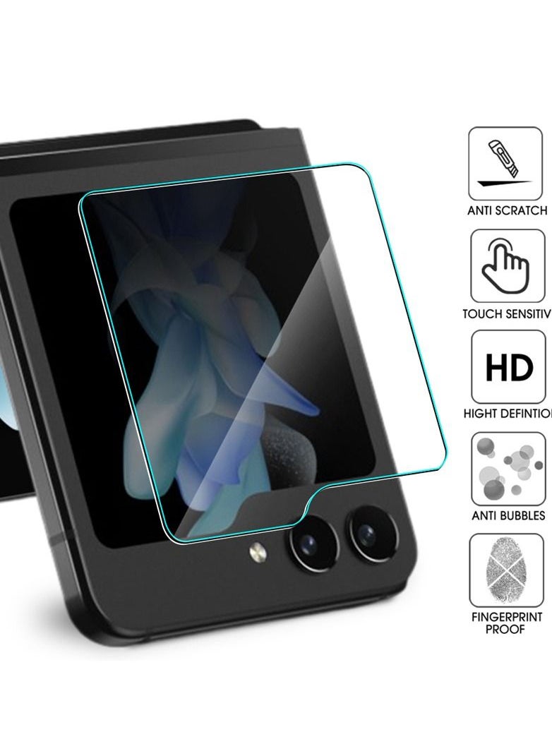 Screen Protector for Samsung Galaxy Z Flip 5 Front Tempered Glass Full Coverage Screen Guard 9H Hardness Anti Fingerprint Scratch Resistance for Samsung Galaxy Z Flip 5