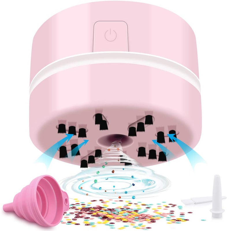 BLOCE Diamond Tools Diamond Accessories for Diamonds Desk Accessories HandHeld Vacuum Cleaner Desk Vacuum Cleaner Mini Pink