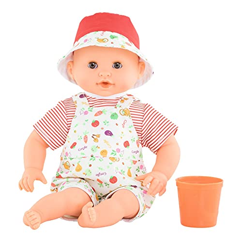 Corolle Bebe Bath Calypso Garden Delights Baby Doll Includes Play Cup Soft Body with Sleeping Eyes and Vanilla Fragrance Removable Clothes for Children Ages 18 Months and Up - Image 5