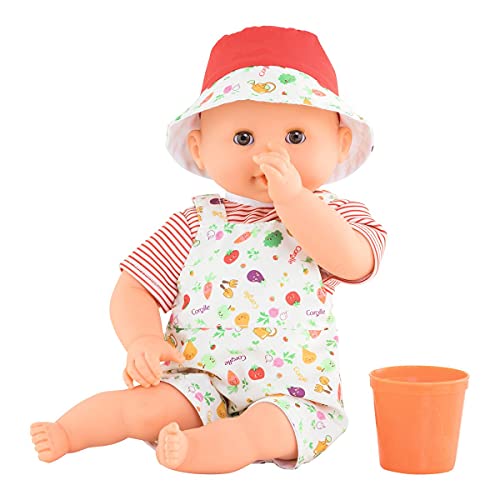 Corolle Bebe Bath Calypso Garden Delights Baby Doll Includes Play Cup Soft Body with Sleeping Eyes and Vanilla Fragrance Removable Clothes for Children Ages 18 Months and Up - Image 1
