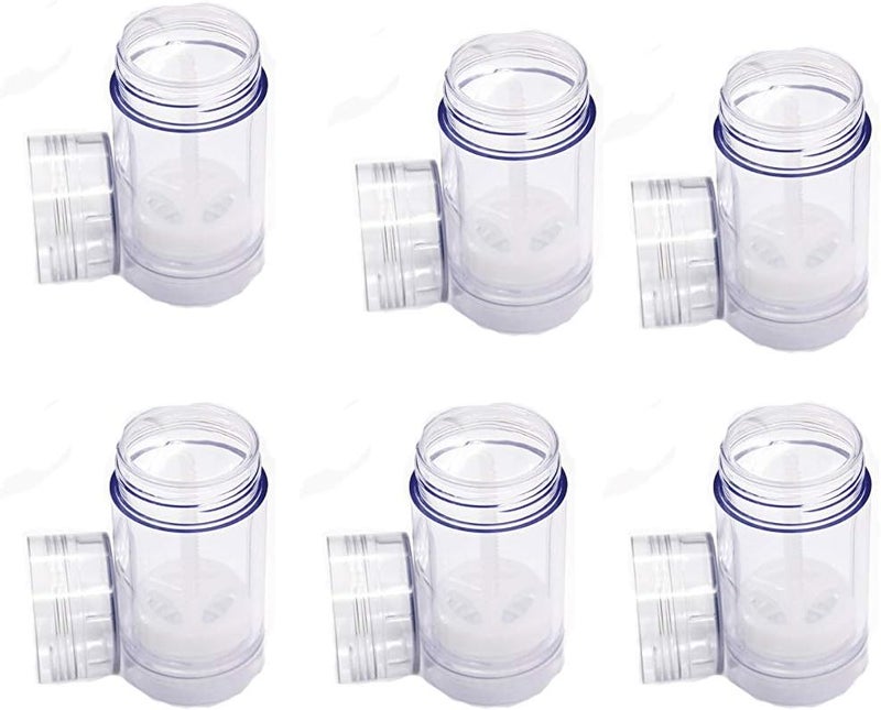 Clear Empty Plastic Round Deodorant Containers,Round Shape Bottom Filling Stick Deodorant Container Twist Up Stick Tube (C)