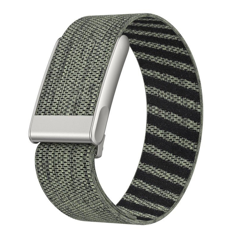erorex For Whoop 5.0 Electrocardiogram Elastic Force Decorative Design Nylon Watch Band(Gray Green) - Image 1