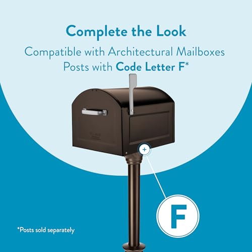 Architectural Mailboxes 950020RZ Centennial Post Mount Mailbox, XL, Rubbed Bronze - Image 4