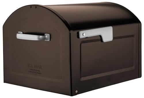 Architectural Mailboxes 950020RZ Centennial Post Mount Mailbox, XL, Rubbed Bronze - Image 1