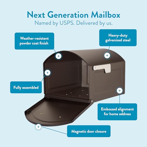 Architectural Mailboxes 950020RZ Centennial Post Mount Mailbox, XL, Rubbed Bronze - Image 3