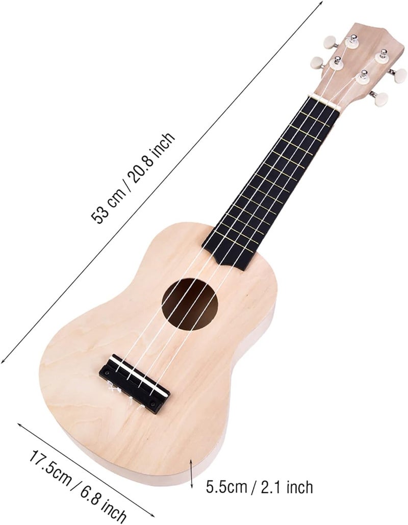 DIY Ukulele Kit, 21inch Basswood 4 String Ukelele DIY Kit Instrument Accessory DIY Projects for Friends, Family, Amateur - Image 2