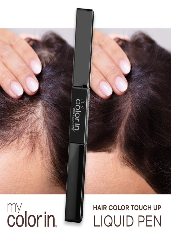 SMART SOLUTIONS Instant Hair Color Touch Up, Dual-Ended Liquid Applicator, .24 Fl Oz | Instant Gray Root Coverage | Quick-Drying| Precise Application for On-the-Go Touch Ups (Medium Brown) - Image 4