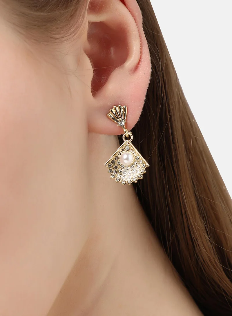 سوهي حلق مصمم للحفلات مطلي بالذهب