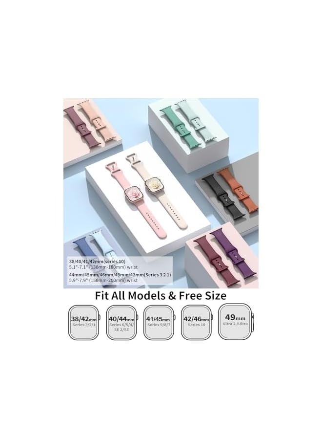 6 Pack Sport Band Compatible with Apple Watch Bands for Women Men - Image 3