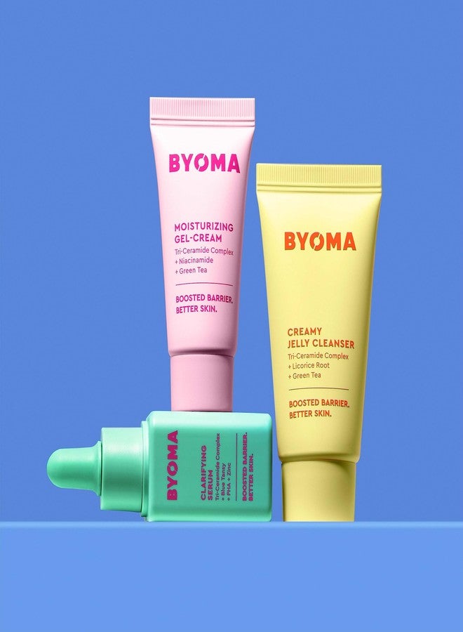 BYOMA So Clear Set - Barrier Repair Skincare Set for Acne Prone Skin - Creamy Jelly Cleanser, Clarifying Face Serum & & Gel-Cream Moisturizer - Unclogs Pores, Targets Blemishes - 30ml, 15ml, 15ml - Image 5