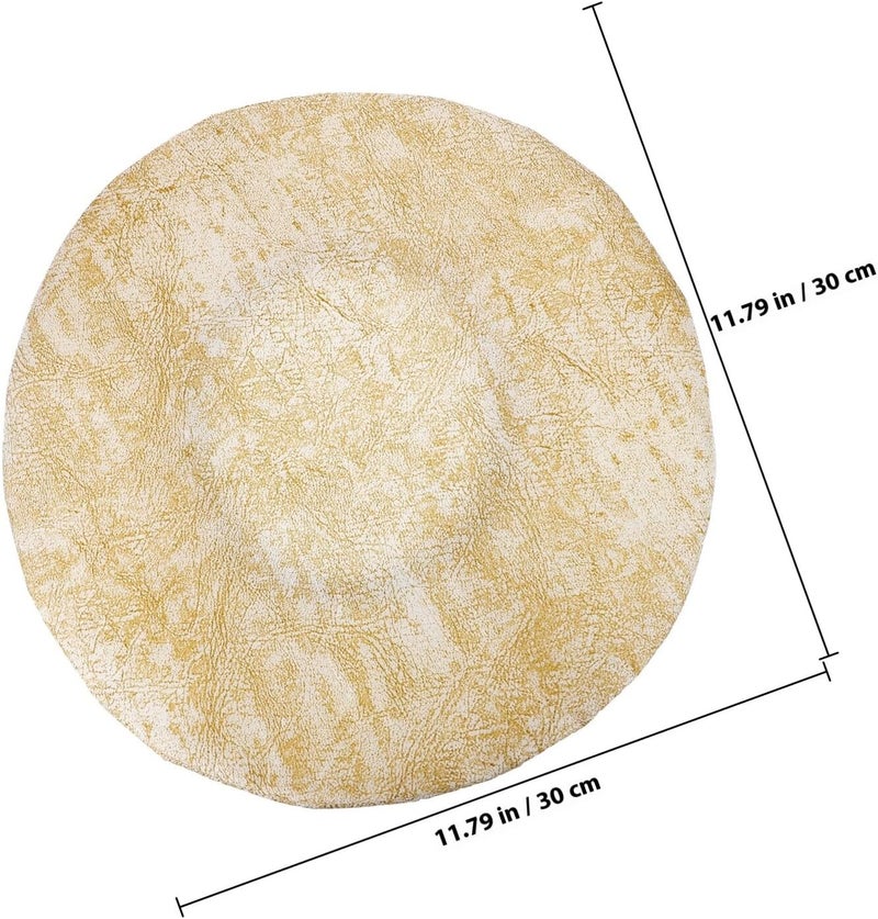 Stool Chair Cover Elastic Fabric Seat Protector 30cm Diameter with 10cm Edge Border for Home Bar Stools Slipcover - Image 2