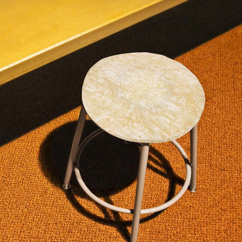 Stool Chair Cover Elastic Fabric Seat Protector 30cm Diameter with 10cm Edge Border for Home Bar Stools Slipcover - Image 5