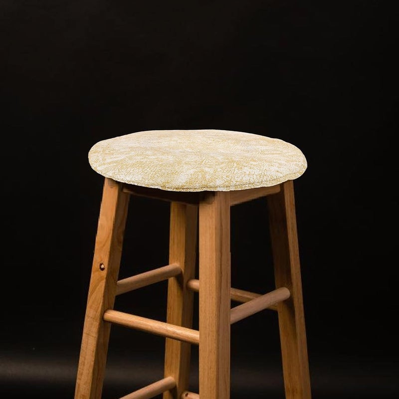 Stool Chair Cover Elastic Fabric Seat Protector 30cm Diameter with 10cm Edge Border for Home Bar Stools Slipcover - Image 4