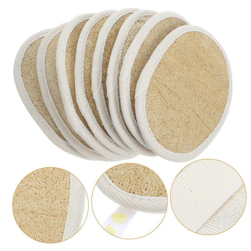 8pcs Natural Loofah Sponge Soft Absorbent Kitchen Dish Scrubber Cleaning Cloth - Image 5