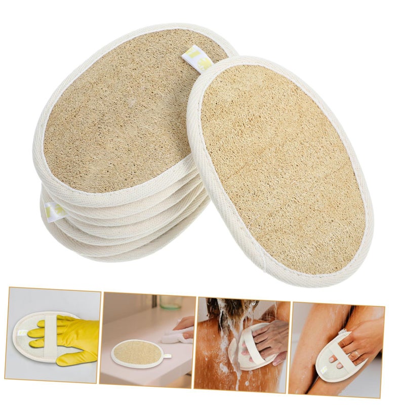 8pcs Natural Loofah Sponge Soft Absorbent Kitchen Dish Scrubber Cleaning Cloth - Image 3