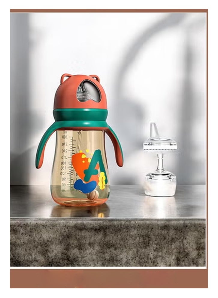 إن كي أكس زجاجة رضاعة بيبي بير عريضة القطر 3 في 1 خالية من BPA مضادة للتسرب ومقاومة للمغص بحلمة سيليكون ناعمة سهلة التنظيف بتصميم مريح للمواليد والرضع - Image 1