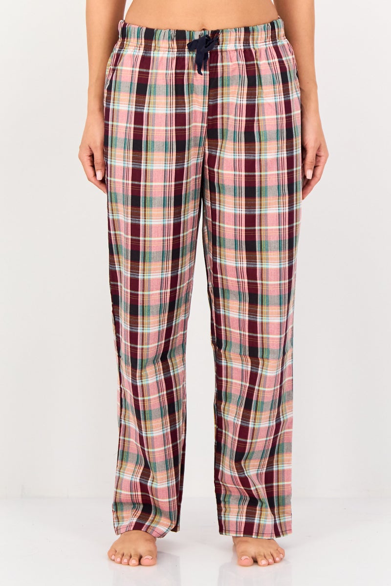 English Laundry Women Plaid Drawstring Pajamas, Multicolor - Image 1