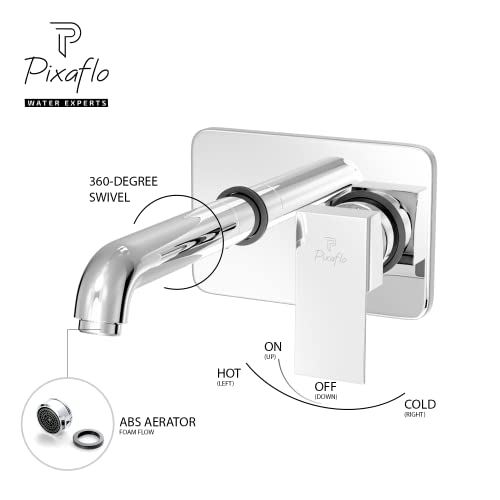 Pixaflo Concealed Single Lever Basin Mixer with Exposed Parts Kit (Complete Set) (Crux) - Image 3