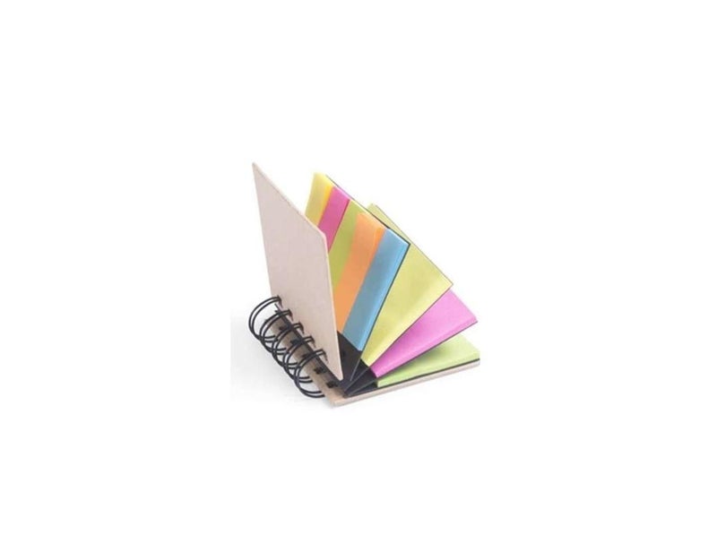 E Shopping® pocket size spiral sticky note pad with neon colors sticky notes of different sizes in one pad - Image 3