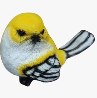 The Decorshed Polyresin Yellow Birds For Bonsai Tray Decoration, Small Bird Figure, Kids Room Decoration, Birds Ideal For Home Decor, Garden Decor, 10 cm , 15 cm - Image 4
