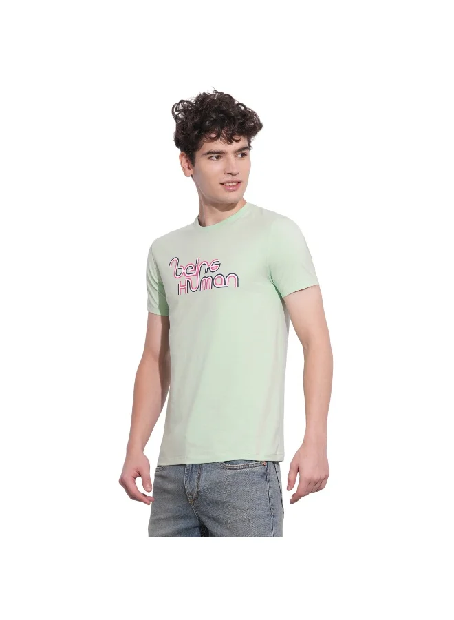 Being Human Mens Mint Round Neck Short Sleeve T-Shirt
