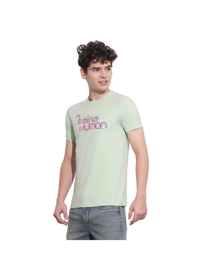 Being Human Mens Mint Round Neck Short Sleeve T-Shirt