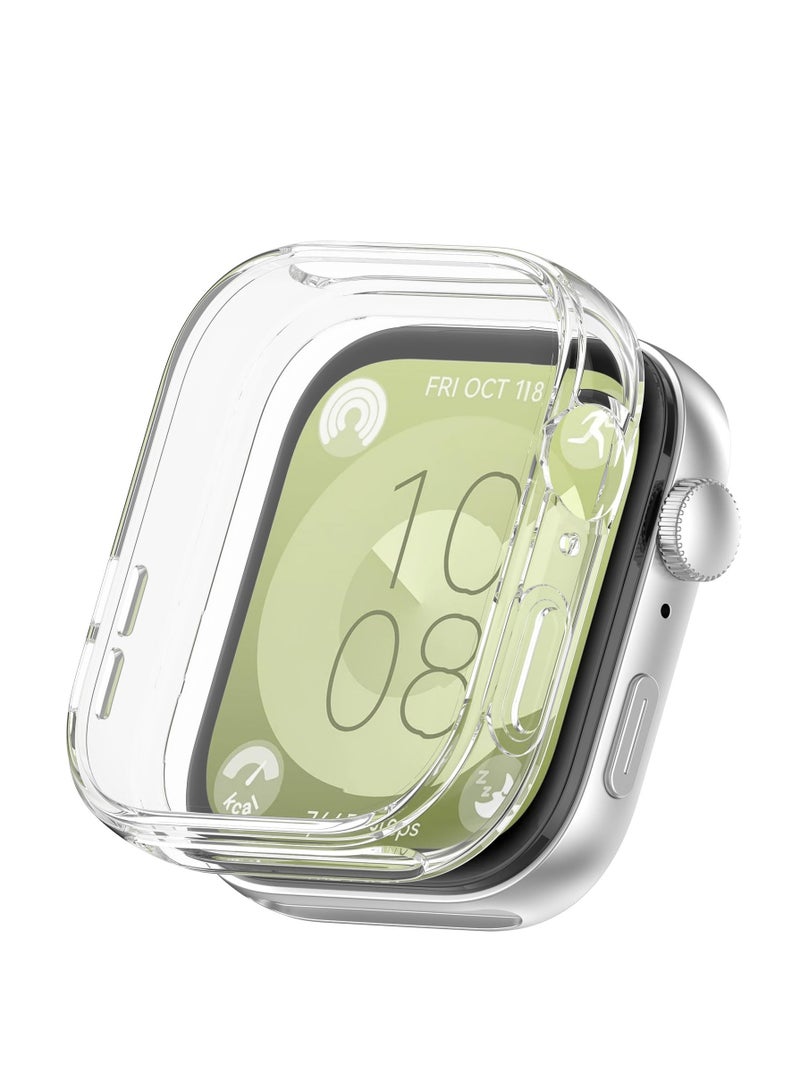 Case for Huawei Watch Fit 3 Soft TPU Shockproof Cover All-inclusive Screen Protector Protective Case for Huawei Watch Fit 3   (Transparent) - Image 4