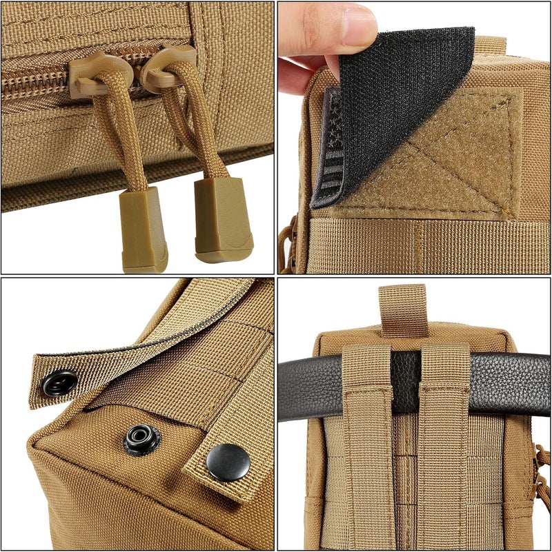 FRTKK 2 Pack Molle Pouches - Tactical Compact Water-Resistant EDC Pouch Bag Small Utility Pouch - Image 3