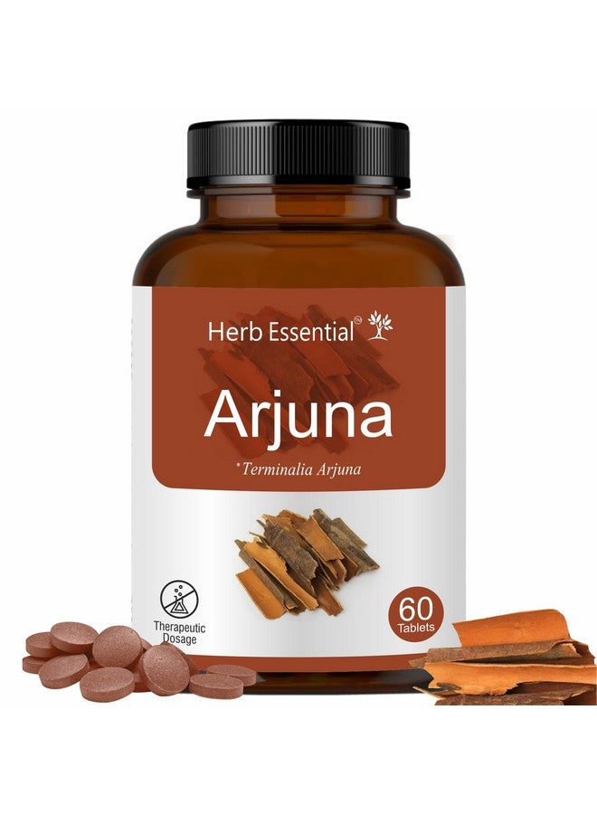 Herb Essential أقراص هيرب الأساسية أرجونا - 500 ملغ، 60 قرص | تيرميناليا أرجونا | يدعم صحة القلب، يدير مستويات الكوليسترول ويعزز صحة القلب والأوعية الدموية - Image 1