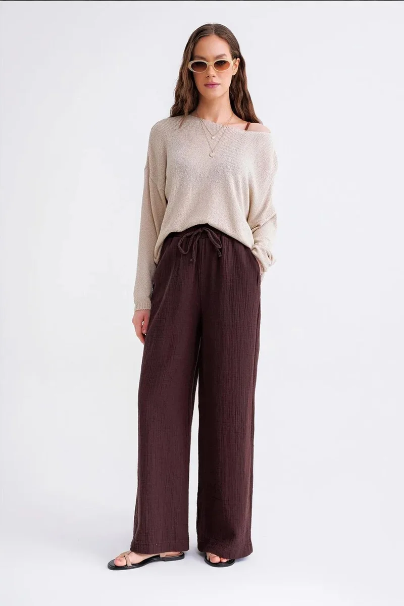 Mixray MIXRAY Oversized Boat Neck Knit Sweater