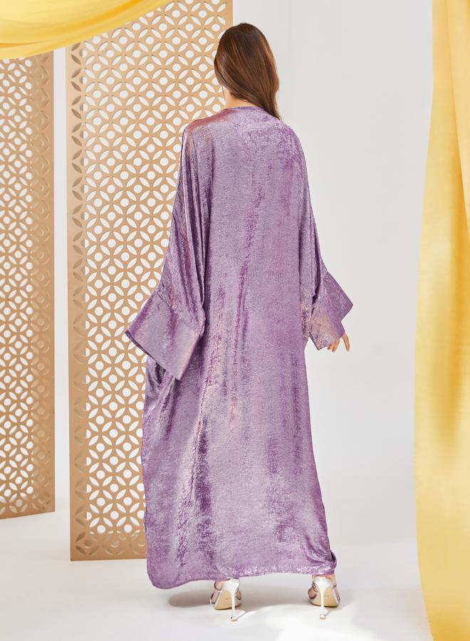 Styli Shimmer Design Abaya and Slip Dress Modest Set  - Image 5