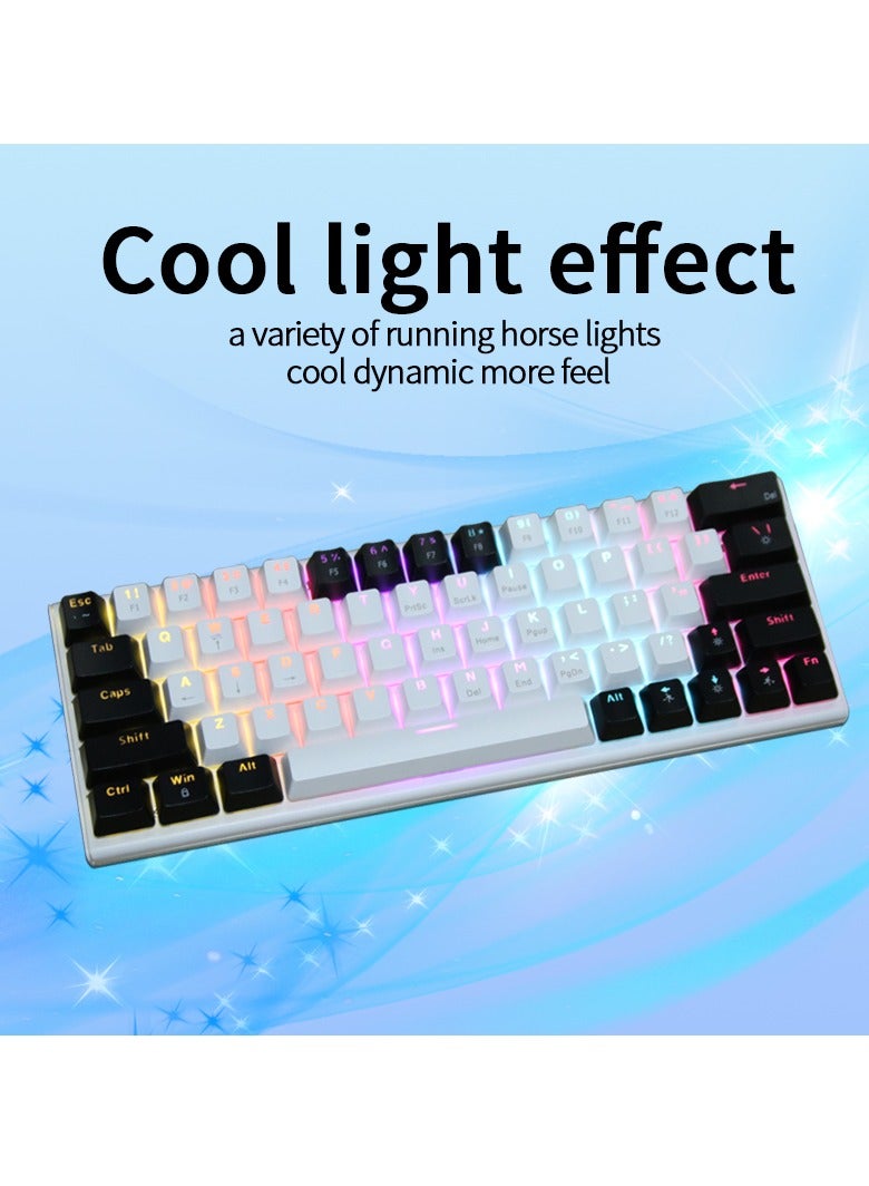 أيه بي جي كيبورد ألعاب ميكانيكي بشاشة إضاءة RGB بسويتش أزرق وتصميم عربي وإنجليزي مغناطيسي للاستخدام اليومي والهدايا واللاعبين المحترفين - Image 3