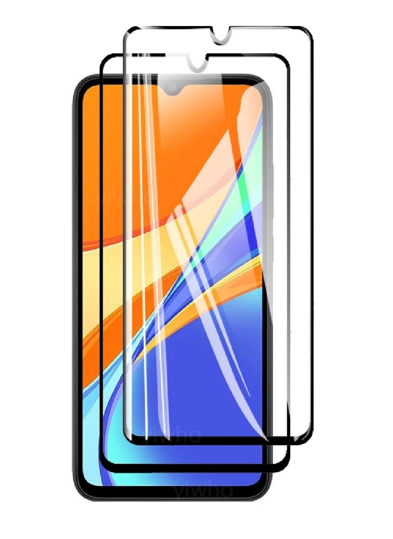 2 Pieces Tempered Glass Screen Protector 5D Designed For Xiaomi Redmi 9C Full Glue Edge to Edge Full Screen Coverage And Bubble Free - Image 1