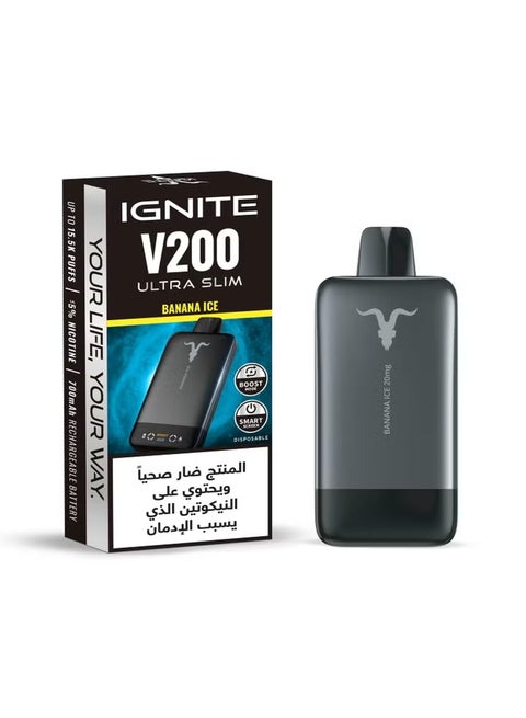 20mg nicotine disposable vape ignite V200 Ultra Slim Banana Ice 20000 Puffs Rechargeable | Best Price KSA Category_Default Category/Vape Kits/Starter Kits & Mods/Mods Color:Urban Grey 402 Smoke Shop &