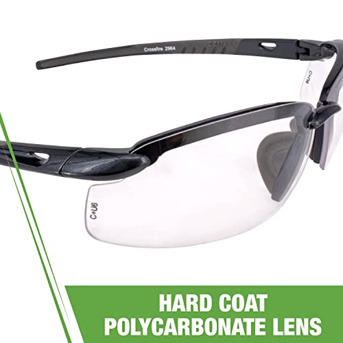 Crossfire نظارات السلامة كروس فاير 2964، عدسة شفافة/إطار رمادي لؤلؤي، مقاس واحد - Image 5