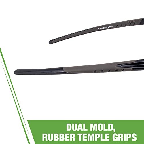 Crossfire نظارات السلامة كروس فاير 2964، عدسة شفافة/إطار رمادي لؤلؤي، مقاس واحد - Image 4