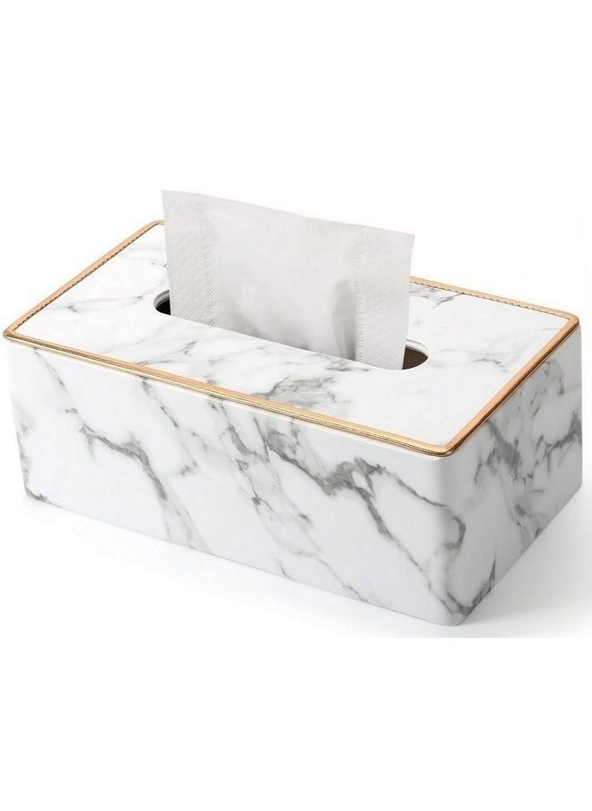 Zashe Tissue Box Holder – Elegant Marble-Style Cover for Tissue Boxes, Durable & Stylish Home Décor  - Image 1