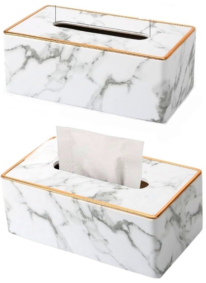 Zashe Tissue Box Holder – Elegant Marble-Style Cover for Tissue Boxes, Durable & Stylish Home Décor  - Image 2