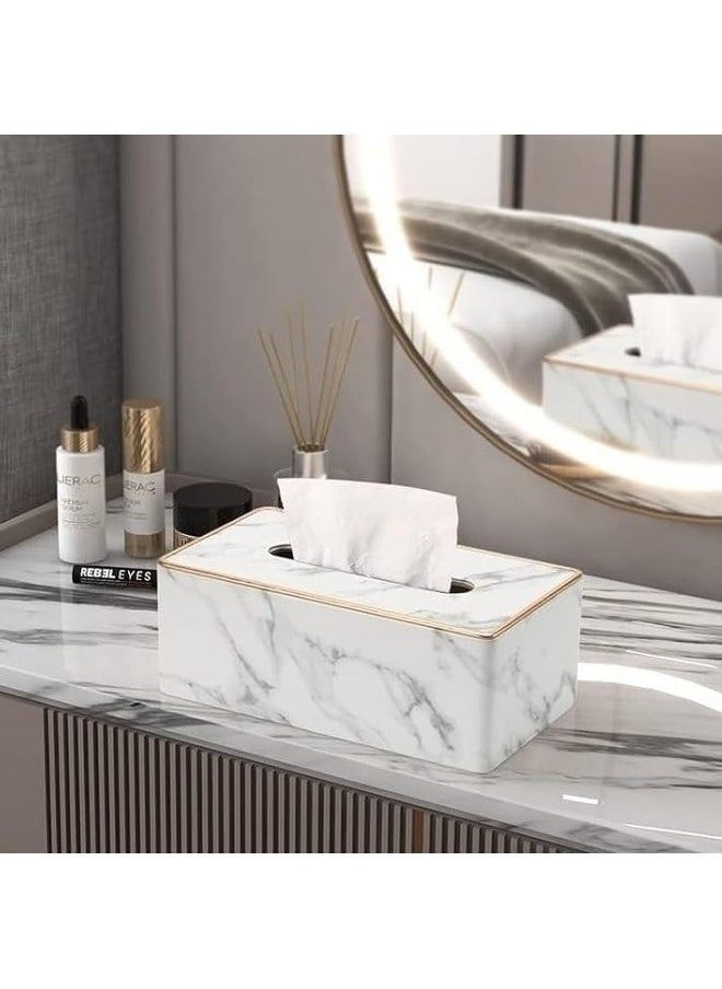 Zashe Tissue Box Holder – Elegant Marble-Style Cover for Tissue Boxes, Durable & Stylish Home Décor  - Image 3