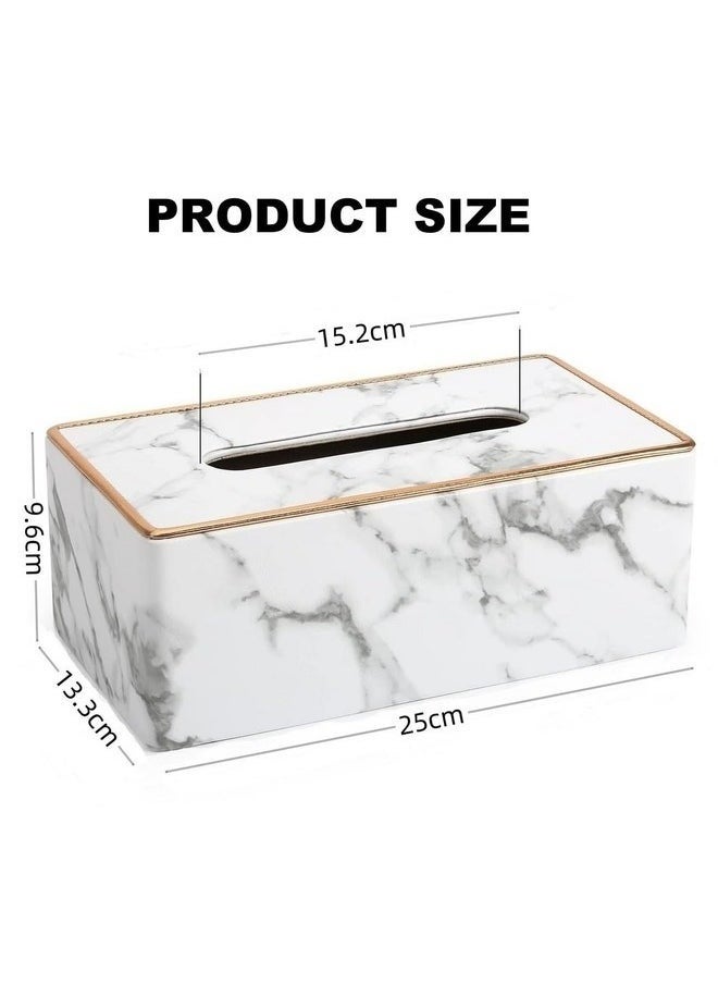 Zashe Tissue Box Holder – Elegant Marble-Style Cover for Tissue Boxes, Durable & Stylish Home Décor  - Image 4