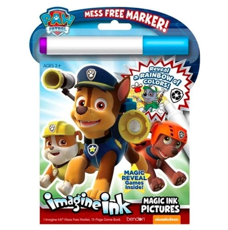 Bendon Imagine Ink Magic Ink Pictures and Game Book with Mess Free Marker (Paw Patrol)