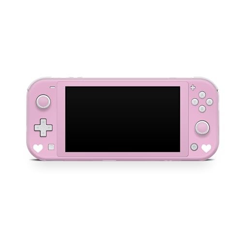 Tacky Design Heart Decal Skin Compatible with Nintendo Switch Lite Skin Wrap, Pink Color Skin for Nintendo Switch Lite Cover, Premium Vinyl 3M Full Wrap Decal. - Image 4