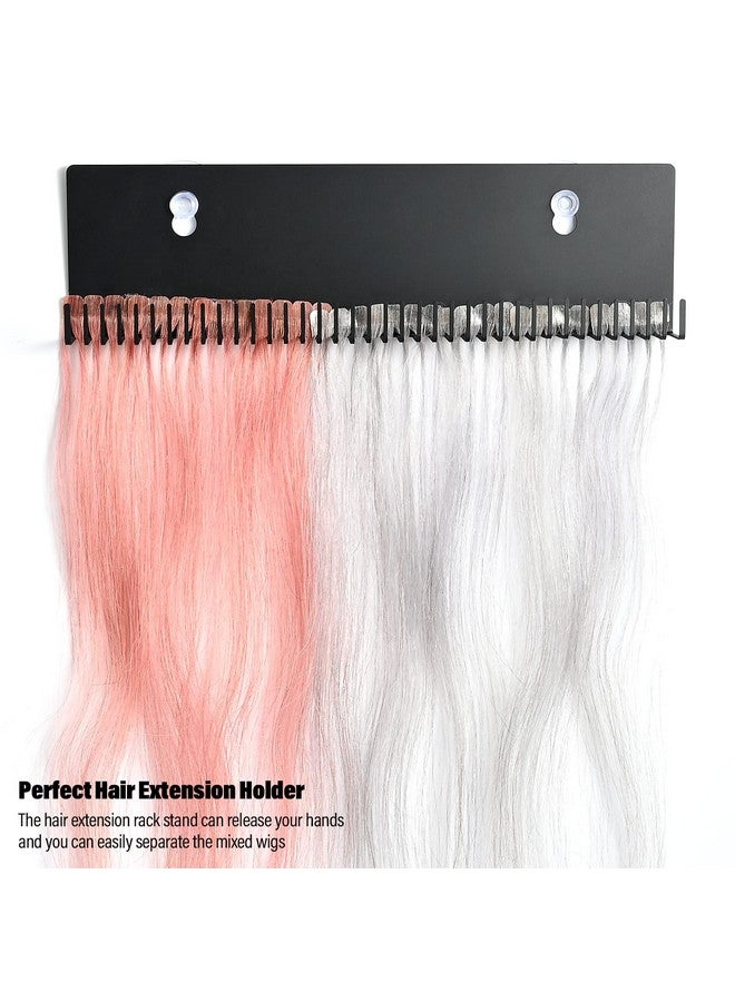 Ehdis Hair Extension Holder And Hanger/Display Professional Hair Styling Tool For Washing Coloring And Blowdrying Of Weft Clipin Tapein Extensions Black - Image 5