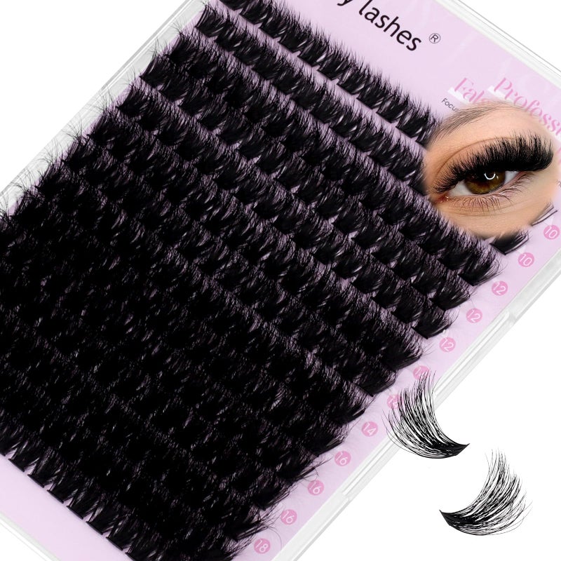 WENDY LASHES Lash Clusters 100D Wispy Individual Lashes 280PCS 3D Volume Lash Extensions 10-18mm Natural DIY Cluster Lashes for Beginners(100D,10-18mm,3D) - Image 1